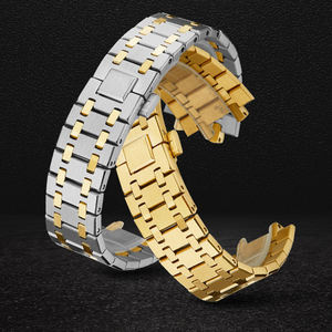 <span class=keywords><strong>Bracelet</strong></span> de montre en métal de qualité supérieure en acier inoxydable pour <span class=keywords><strong>bracelet</strong></span> de montre unisexe au design de luxe à fermoir pliant - Product Image 3