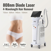 Appareil d'épilation au laser diode jontelaser T8pro 808nm, 4 tailles de spot interchangeables, 755nm/940nm/1064nm, 4 longueurs d'onde, 1800W/3000W