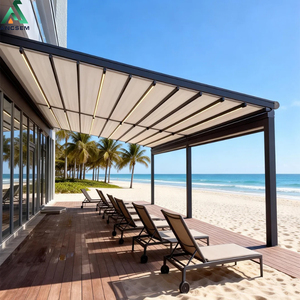 Auvent rétractable moderne en aluminium ANCSEM pour terrasse extérieure, imperméable et résistant au soleil - Product Image 2