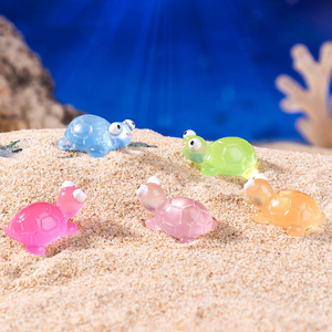 Luminous Miniature Turtles DIY Fish Tank <b>Keychain</b> Blind Box Decoration Accessories Glowing Mini Resin Animals Figurine Ornaments - Product Image 3