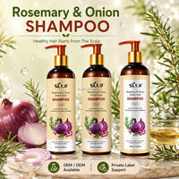 Champú SILU OEM de Marca Privada con Aminoácidos de Romero y Cebolla, Champú Natural Botánico para el Crecimiento del Cabello, Hidratante y Anti-Rotura