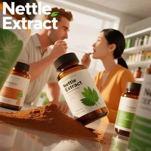 Poudre d'extrait pur de feuilles <span class=keywords><strong>et</strong></span> de racines d'<span class=keywords><strong>ortie</strong></span> avec <span class=keywords><strong>silice</strong></span> - Product Image 3
