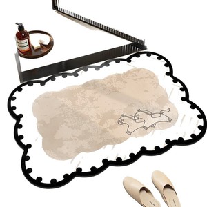 Alfombra de baño de tierra de diatomeas con forma personalizada, absorbente, diseño de dibujos animados para la puerta del baño y la zona de la ducha - Product Image 5