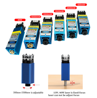 Kepala Modul Laser Biru 450mm yang Dapat Difokuskan 0.5w 2.5w 3.5w 5.5w 15w untuk Mesin Ukiran Laser Mini