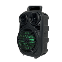 Enceinte portable pour événements extérieurs et divertissement à domicile avec fonction karaoké, microphone intégré, prise en charge de l'application 5.0 et LED RGB 8W