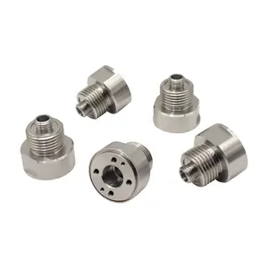 Precisão Aço Inoxidável 316 Rosca Adapter Fitting Usinagem Aço Inoxidável Torneado Fresado Serviço Fabricação Peça