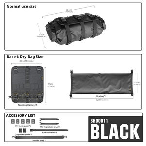 Borsa Anteriore Impermeabile in Nylon da 8 Litri per Bikepacking Serie Wilderness Rhinowalk, Set di 2 Pezzi con Imbracatura per Bicicletta - Product Image 3