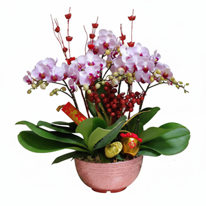 F103E Medium ABS metallic orchid planter for interior design and retail projects - Product Image 1