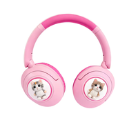 Casque intelligent sans fil, écouteurs sportifs et casque supra-auriculaire, casque capsule mignon de couleur macaron pour enfants