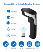 2.4G sans fil pour BT Handy Barcode Scanner CMOS Image 1D/2D Tablette PC portable 3MIL pour entrepôt certifié ROHS