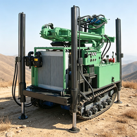 MKDQZ-160 Foreuse pneumatique DTH pour puits d'eau, alimentée au diesel, avec système de levage hydraulique, mobilité sur chenilles, profondeur max. 200 m
