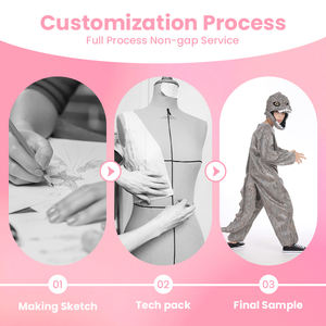 Hooded <strong>Onesie</strong> Custom Sequin Detail Dinosaur Costume for Dress-Up &amp; Cosplay Events ASTM Certified - Product Image 2