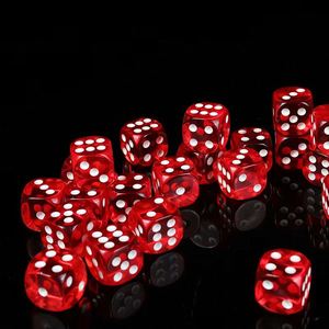 Dados Acrílicos Redondos Transparentes Rojos de 19 mm de Alta Calidad para Juegos de Mesa D6 Personalizados - Product Image 3
