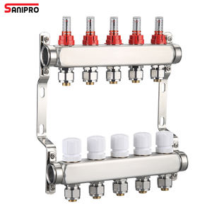 SANIPRO ventes directes d'usine <span class=keywords><strong>collecteur</strong></span> de <span class=keywords><strong>chauffage</strong></span> par le <span class=keywords><strong>sol</strong></span> en acier inoxydable séparateur d'eau de débitmètre de valeur flottante visuelle - Product Image 1