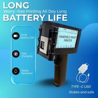 Impresora de Inyección de Tinta Portátil, Impresora Rápida de Secado, Impresión de Códigos QR y Fechas de 0.5 Pulgadas en Cualquier Superficie, Máquina de Etiquetas para el Hogar