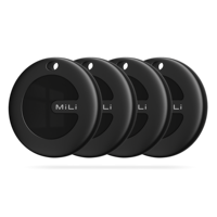 Lot de 4 traceurs GPS intelligents MiLi Dual System Global, localisateur Air Tag pour Apple et Android, rechercheur d'objets pour animaux de compagnie, chiens, portefeuilles, anti-perte