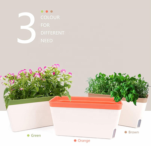 All House Herbs succulente <span class=keywords><strong>fioriera</strong></span> autoirrigante scatola finestra rettangolare per <span class=keywords><strong>piante</strong></span> <span class=keywords><strong>da</strong></span> interno giardino di casa vaso di fiori decorativo moderno - Product Image 4