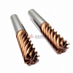 Fresas de extremo plano de carburo sólido HRC 40 con recubrimiento de NaNo TiAICrN, 4 filos, helicoidales 45 grados para acero al carbono y acero aleado - Product Image 4