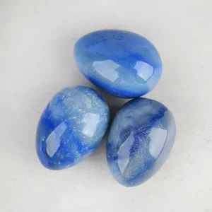 Cristal d'aventurine bleue de guérison d'œuf de Yoni de haute qualité pour femmes