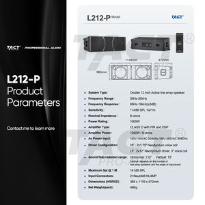 Sistema de Altavoces Profesional Activo de Doble Vía con Neodimio de 12 Pulgadas, 1000 W, Audio Profesional, Pasivo, para Exteriores, para Actuaciones en Escenario - Product Image 5