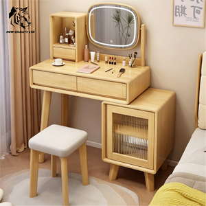 chinese factory low cost customized large stock ready to ship drawer dresser newest design bedroom furniture wood mirror dresser - Product Image 4