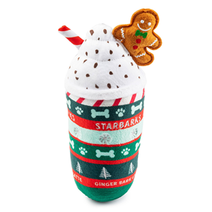 Nouveau jouet en peluche pour chien de haute qualité, couineur, en forme de coup de glace de Noël et de flocon de neige de Noël - Product Image 1