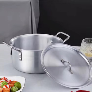 Batterie de cuisine en aluminium épaissi pour le marché international, comprenant des casseroles de cuisson et un ensemble de 5 casseroles à soupe (14-26 cm) et un ensemble de 7 ustensiles de cuisson - Product Image 4