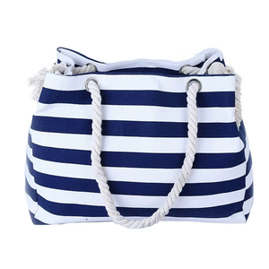 Bolsa de Lona Resistente para Mujer, Bolso de Hombro Moderno con Asa de Cuerda Trenzada, Precio Accesible - Product Image 1