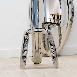 Tabourets en acier inoxydable personnalisés, design <span class=keywords><strong>original</strong></span>, style personnalisé unique, exposition de salle à manger pour bureau à domicile - Product Image 2