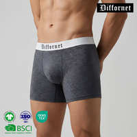 Boxers pour hommes avec ceinture personnalisée, logo brodé, bande élastique, sous-vêtements doux, vente en gros, fabricant, service OEM, usine