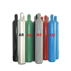 40L 150bar bombole di gas in acciaio senza saldatura vuote produttori bombole di ossigeno azoto CO2 elio idrogeno