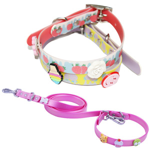 Yile High-Designer <span class=keywords><strong>Logo</strong></span> décoratif personnalisé PVC classique laisse de chien à la mode intégré sangle de corde confort rembourré rubans imprimés - Product Image 1