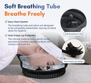 Cuenco Facial Frío al por Mayor con Tubos de Respiración para Estimular el Flujo Sanguíneo, Tazón de Hielo Facial para el Cuidado de la Piel con Tapa Antiolor, Recipiente de Hielo para la Cara - Product Image 3