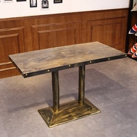 Rétro industriel Fast Food Fournisseurs Café Restaurant Table et Chaises Ensemble Meubles en bois Antique Table à manger en bois 7-30 jours