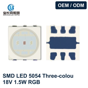 5054 RGB 18V 1W SMD <strong>LED</strong> Round Cup High-Voltage Landscape Stage Eave Floodlight 120 Viewing Angle - Product Image 1
