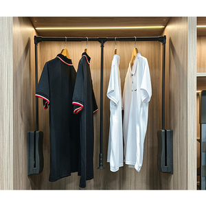 Support de levage en alliage d'aluminium pour garde-robe <span class=keywords><strong>Silence</strong></span> Buffer Rail Pull Closet Rod Vestiaire Cintres Lifting Pull-Down Rod - Product Image 5