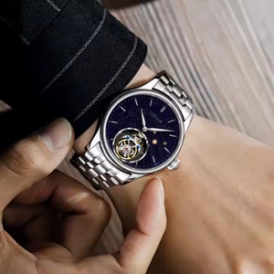 Relojes mecánicos de acero inoxidable genuino personalizados OEM de fábrica, reloj Tourbillon con hebilla automática planetaria para hombre - Product Image 3