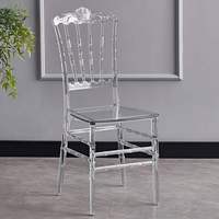 Chaise en cristal empilable de haute qualité pour hôtel de luxe, mobilier de chambre, chaise de banquet commerciale durable pour mariage