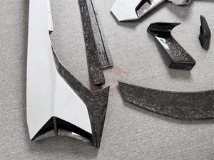 Kit carrosserie semi-carbone forgé style SVJ pare-chocs avant pare-chocs arrière jupe latérale becquet pour <span class=keywords><strong>Lamborghini</strong></span> Aventador LP700 LP720 - Product Image 4