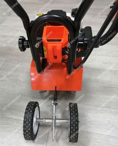 52cc 2 Stroke Mini Gasoline Tiller Garden Petrol <b>Cultivator</b> Hand Push Rotary Micro Soil Tiller Farm Weeder - Product Image 4