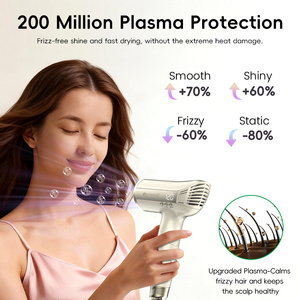 Secador de Pelo Plegable de Plasma Kangroad Profesional con Pantalla LED Digital, Infrarrojo, Modo IA de Alta Velocidad, con Difusor de Peine Magnético - Product Image 6