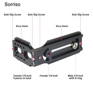 Soporte de Placa en L de Liberación Rápida SORRISO para Cámaras Nikon, Canon, Sony, Fujifilm, Accesorios para Estudio Fotográfico - Product Image 5