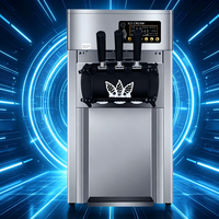 Machine à glace molle de comptoir à commande intelligente, en acier inoxydable, haute capacité 18L/H