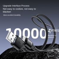 Kabel Data Roman Column USB Type-C 3A Pengisian Cepat Oranye dengan Pelindung Foil dan Jalinan Nilon untuk iPhone