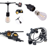 Luminaire décoratif personnalisable 10m LED E27 Amovible pour jardin extérieur Mariage Décorations de la Saint-Valentin Plastique classé IP65