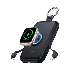 <span class=keywords><strong>Cargador</strong></span> Portátil de 10000 mAh con Carga Rápida PD de 20 W, Banco de Energía con Cables Integrados para Teléfono, Reloj y Auriculares - Product Image 1