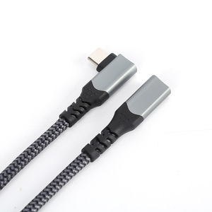 Cable USB Tipo C Macho a Hembra con Ángulo de 90 Grados, Gen2 PD100W 5A, Carga Rápida, Revestimiento de Nailon, 0.5M - Product Image 4