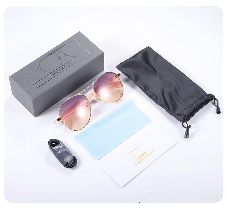 Smart Wearable Headset MZ03 Women Fashion Sunglasses Navigation Voice Assistant Men Outdoor Music Smart Glasses with BT Speaker