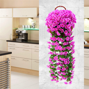 Fleurs artificielles en soie violettes Fengmei à suspendre au mur, 10 cm-30 cm, décoration de mariage - Product Image 3