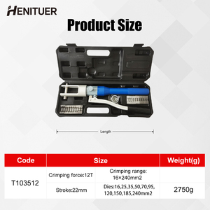 Outils à main en titane HENITUER T1035, outils de sertissage hydrauliques non magnétiques, clé à molette adaptée aux domaines domestiques, médicaux et aériens - Product Image 6